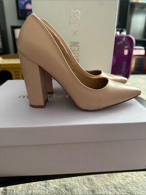 Madden Girl Blush Pointed-Toe Block Heel Pumps